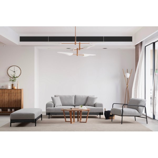 Canapé 3 places Eti - Gris/noir Canapé 3 places Eti - Gris/noir