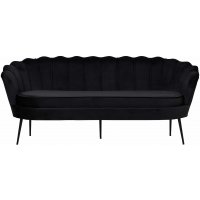 Ballini 3-sits soffa - Svart sammet Ballini 3-sits soffa - Svart sammet