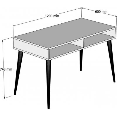 Novo skrivbord 120x60 cm - Valnt