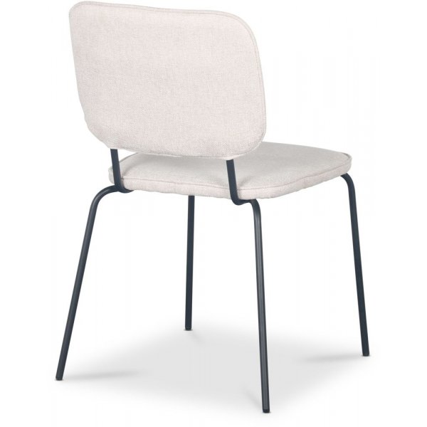 Stol beige tyg med svarta ben + Möbeltassar Stol beige tyg med svarta ben + Möbeltassar
