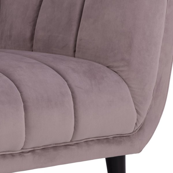 Tampa 2,5-sits soffa - Puderrosa