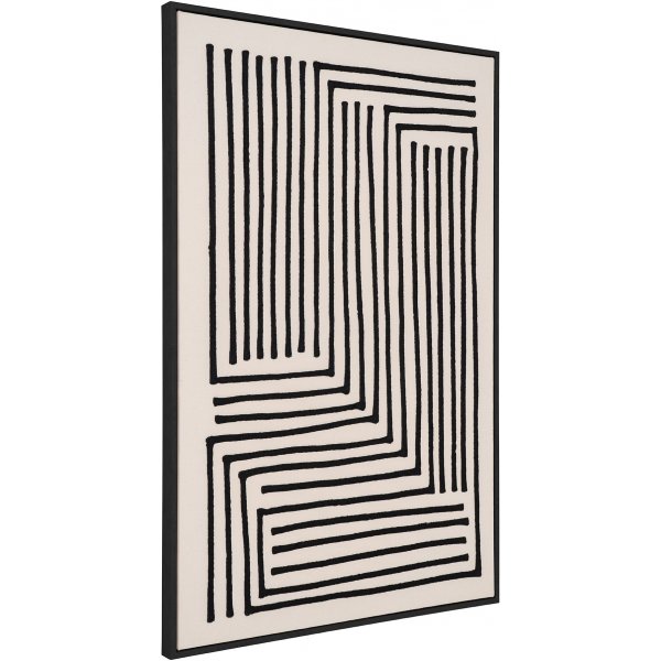 Tableau sur toile Lipari C 60 x 90 cm - Noir/Beige Tableau sur toile Lipari C 60 x 90 cm - Noir/Beige