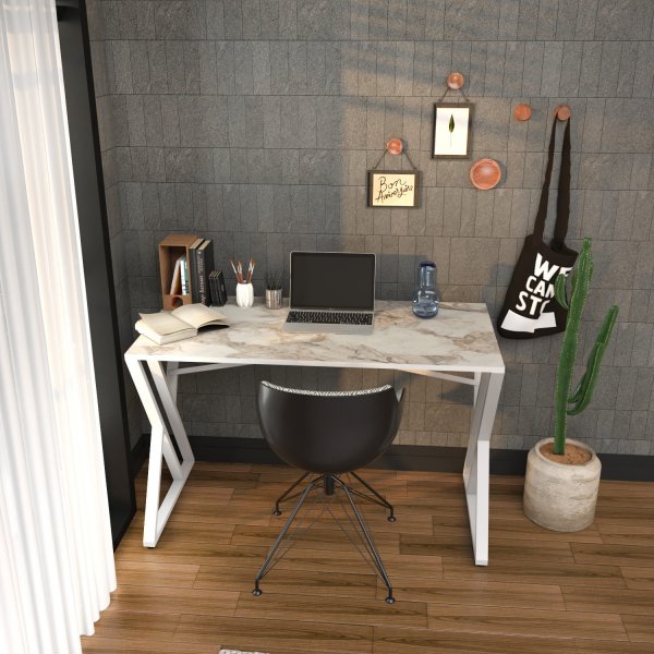 Bureau Gyza 120 x 60 cm - Blanc Bureau Gyza 120 x 60 cm - Blanc
