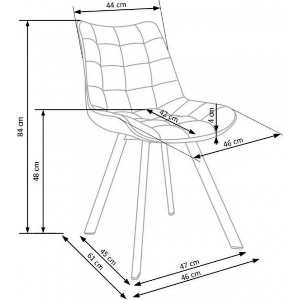 Chaise de salle  manger Gerhard - Turquoise