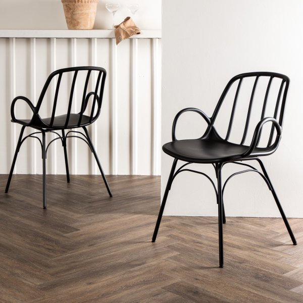 Chaise de salle à manger Dyrön - Noir Chaise de salle à manger Dyrön - Noir