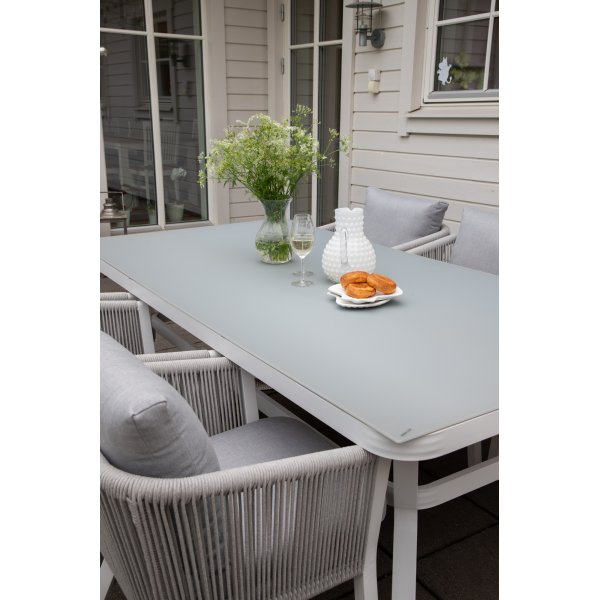 Table  manger Virya 200 x 100 cm - Gris/Blanc
