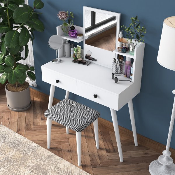 Bijou kaptafel 2, 98 x 40 cm - Wit Bijou kaptafel 2, 98 x 40 cm - Wit