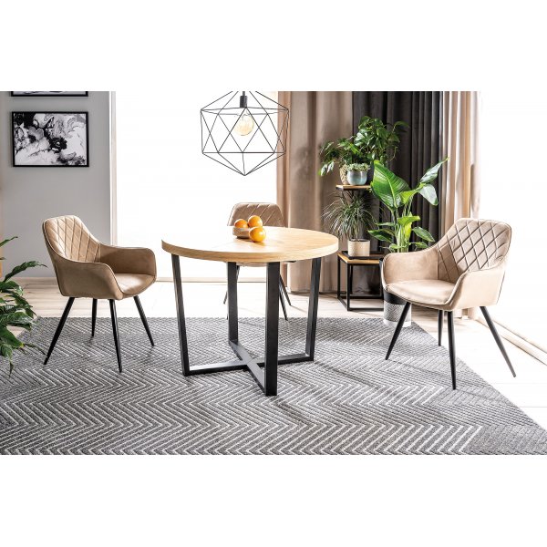 Table  manger Parker 100-250 cm - Chne/noir