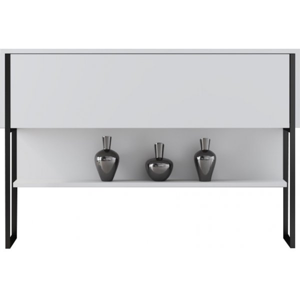 Table relief Lux 120 x 30 cm - Blanc/noir