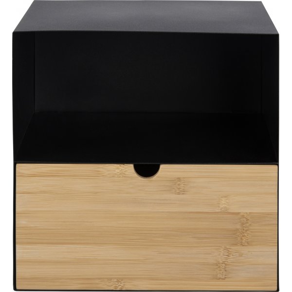 Joliet nachtkastje - Zwart/bamboe