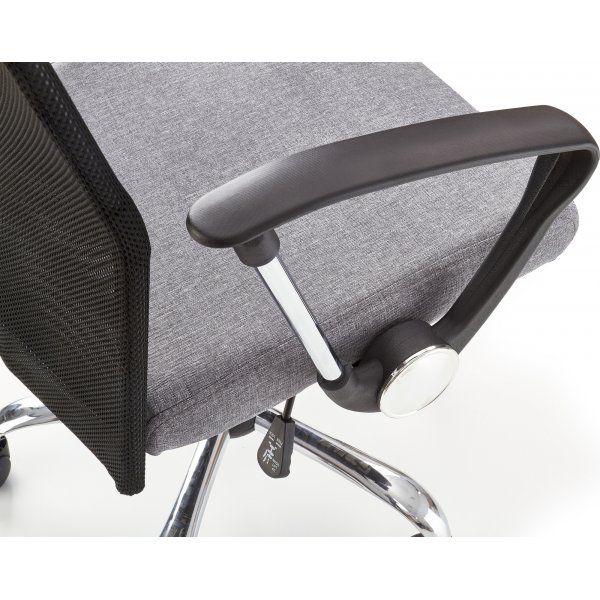 Chaise de bureau Colette - Noir/gris/Chrome