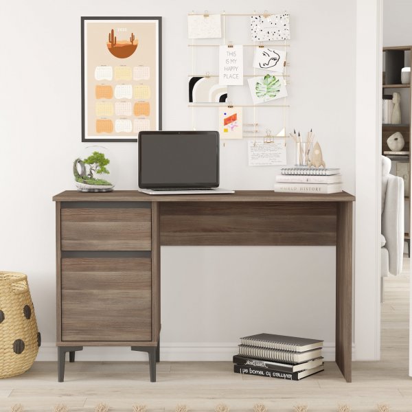 Aristo skrivbord 120x44,5 cm - Brun/antracit