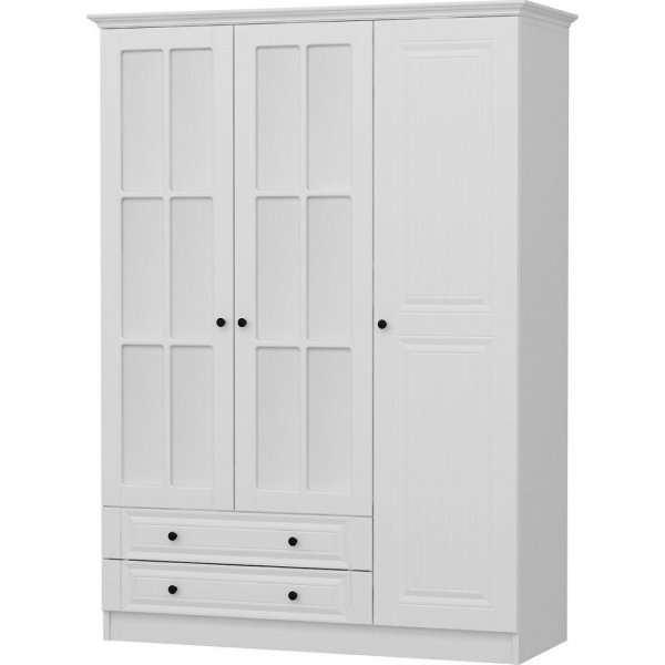 Kapeto garderob med spegeldörrar, 135 cm - Vit Kapeto garderob med spegeldörrar, 135 cm - Vit