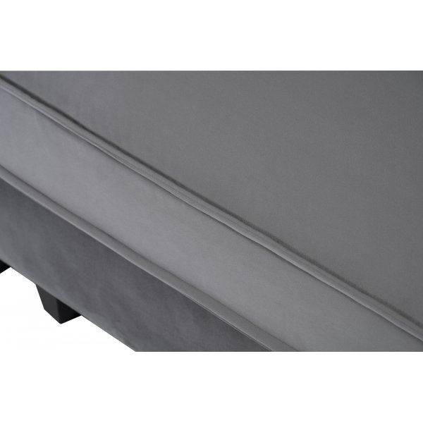 Soffa 250 cm bred mörkgrå sammet 114 cm djup Soffa 250 cm bred mörkgrå sammet 114 cm djup