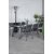 Paola utematgrupp med 6 st Santorini stolar - Svart/Natur