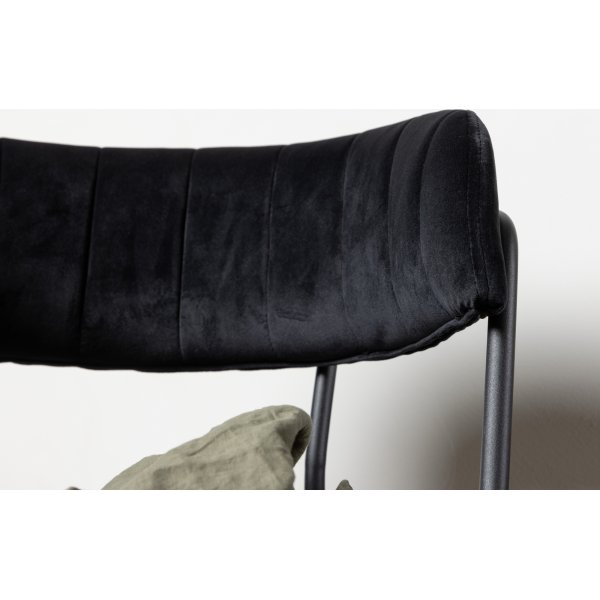 Tabouret de bar Lui - Velours noir Tabouret de bar Lui - Velours noir