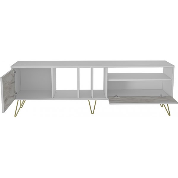 Meuble TV Mistico - Marbre blanc/or Meuble TV Mistico - Marbre blanc/or
