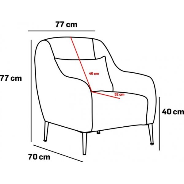 Fauteuil Simena - Beige/or Fauteuil Simena - Beige/or