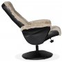 Times ftlj med fotpall (Recliner) - Beige frskinn + Flckborttagare fr mbler