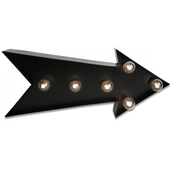 Cirkuslampa (Pil) L46 cm - Svart