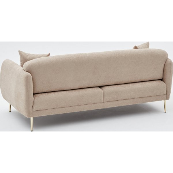 Canapé 3 places Simena - Beige/or Canapé 3 places Simena - Beige/or