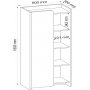 Suave bokhylla - Ljus valnt/beige
