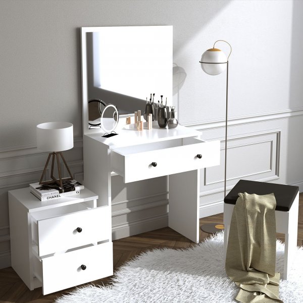 Nice sminkbord 65 x 35 cm - Vit Nice sminkbord 65 x 35 cm - Vit