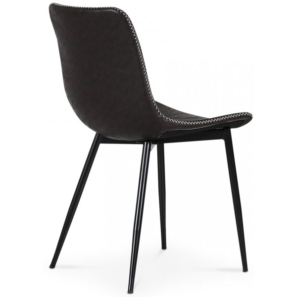 Madrid matstol - Mrkbrun vintage