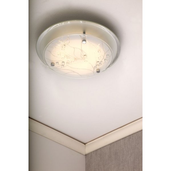 Denise plafond - Vit/krom Denise plafond - Vit/krom