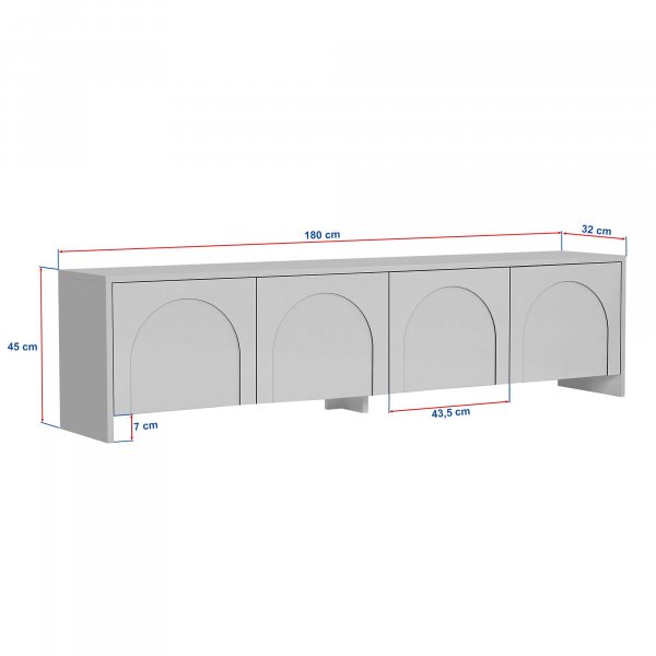 TV-b�nk Aurell 180 cm - Atlas