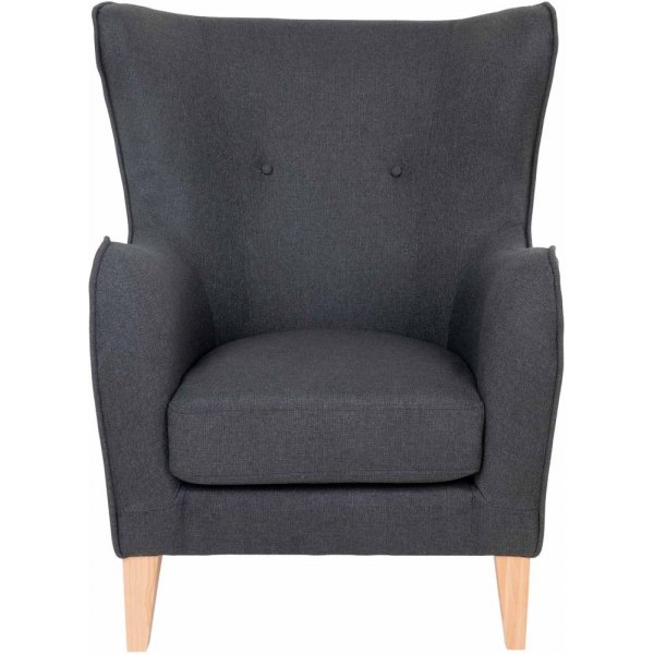 Campo Fåtölj - Mörkgrå/bok Campo Fåtölj - Mörkgrå/bok