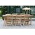 Saltö utematgrupp matbord 240x100 cm med 6 st matstolar - Teak + Möbelvårdskit för textilier