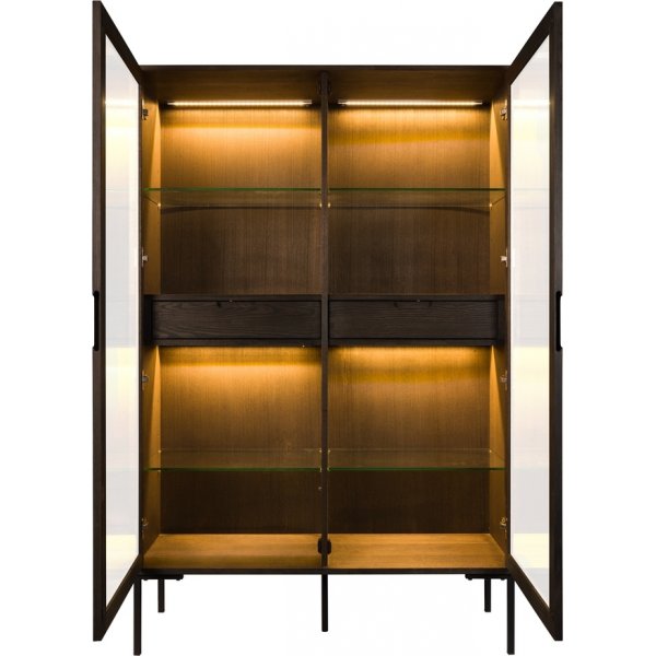 Glazen kast Belfort - Bruin eiken Glazen kast Belfort - Bruin eiken