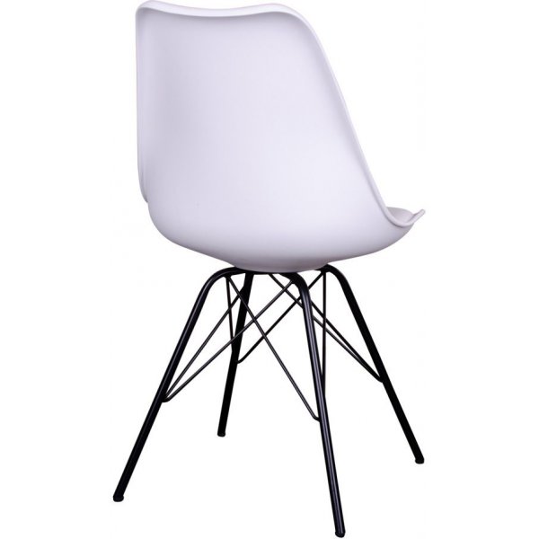 Oslo Matstol - Vit/svart Oslo Matstol - Vit/svart