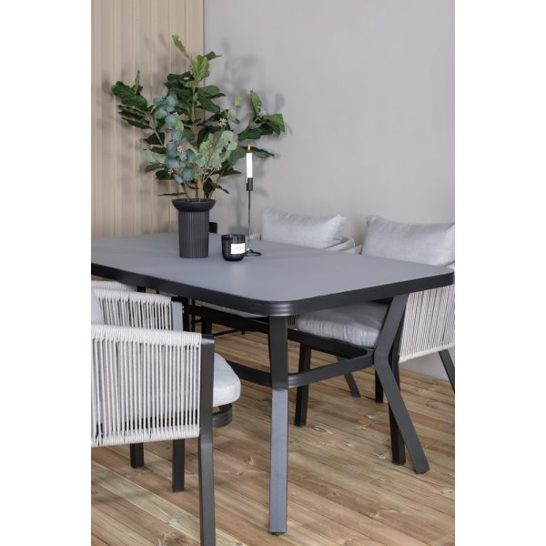 Virya utematgrupp med 4 st Virya stolar - Svart/Grå Virya utematgrupp med 4 st Virya stolar - Svart/Grå