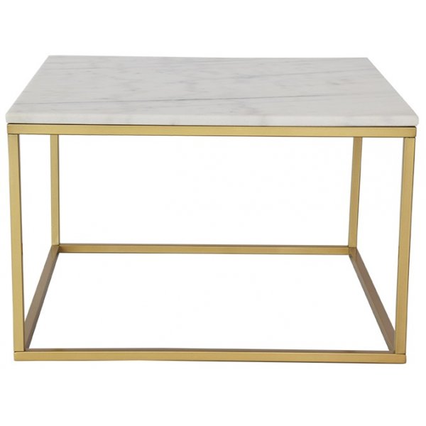 Accent soffbord i marmor 75x75 cm mässingsfärgat underrede + Leather Master Wood Furniture Polish - 250 ml Accent soffbord i marmor 75x75 cm mässingsfärgat underrede + Leather Master Wood Furniture Polish - 250 ml