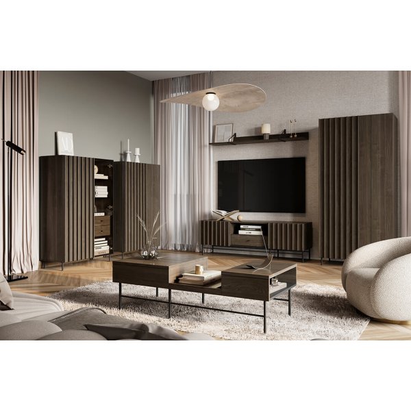 Piemonte kledingkast - Portland as/zwart Piemonte kledingkast - Portland as/zwart