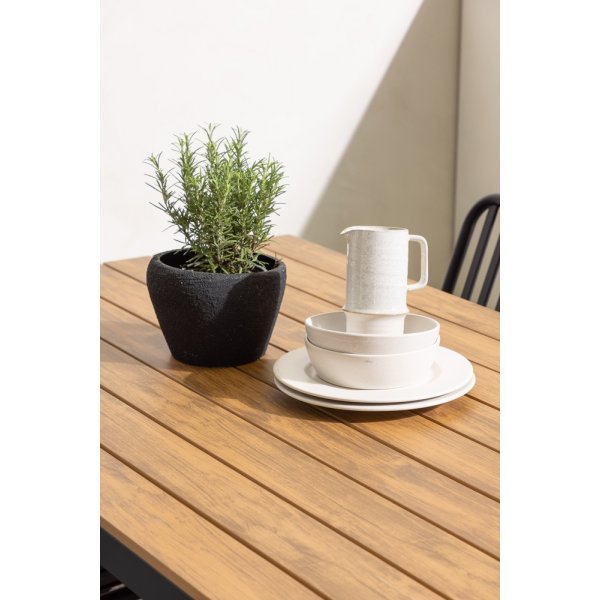 Garcia utematgrupp med 4 st Peking stolar - Svart/Natur