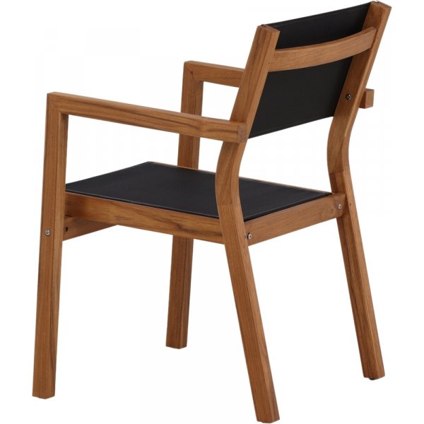 Venice matstol - Svart/Natur