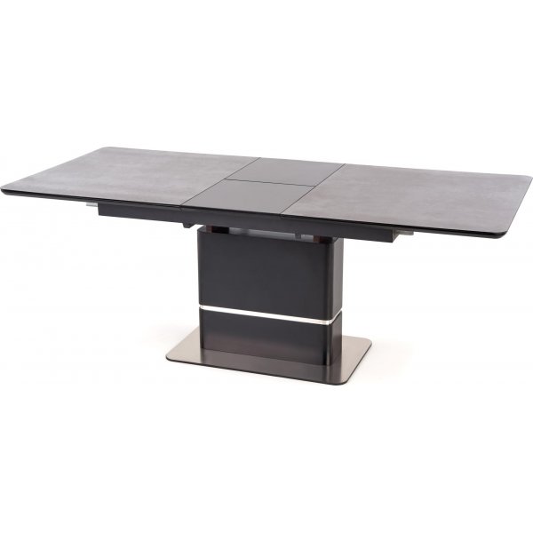 Table à manger Martin 160-200 x 90 cm - Gris foncé/noir Table à manger Martin 160-200 x 90 cm - Gris foncé/noir