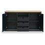 Fr sideboard - Svart / Oljad ek