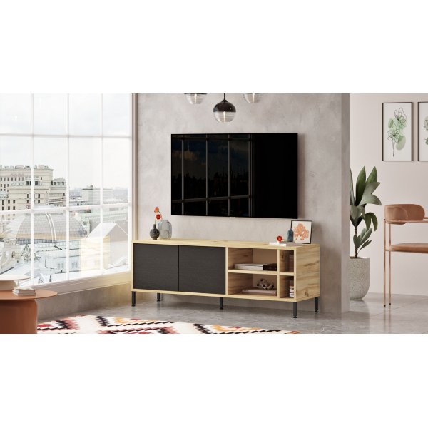 Luvio TV-b�nk 8 - Ek/svart