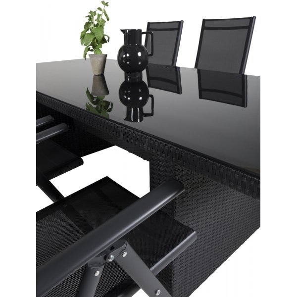 Padova utematgrupp med 6 st Break stolar - Svart