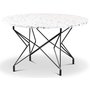Terrazzo runt soffbord  80 cm - Cosmos Terrazzo & underrede Star svart metall