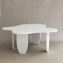 Table basse Maldives 100 x 100 cm - Blanc