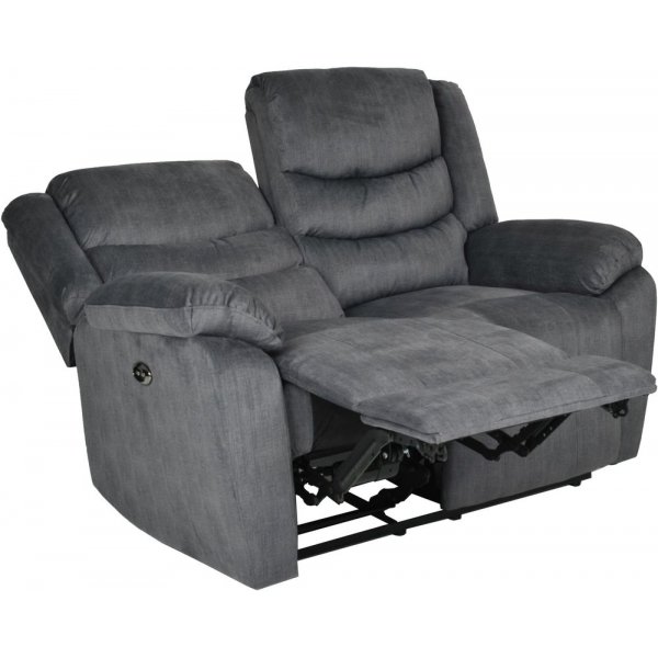 Canap inclinable lectrique 2 places Winfield - Gris fonc