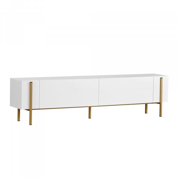 TV-b�nk Nemming 180 cm - Vit/guld