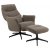 London fauteuil met voetenbank - Grijs