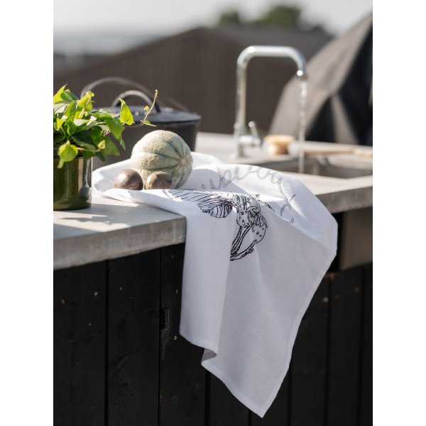 Torchon de cuisine Fraise 47 x 70 cm - Noir/blanc Torchon de cuisine Fraise 47 x 70 cm - Noir/blanc