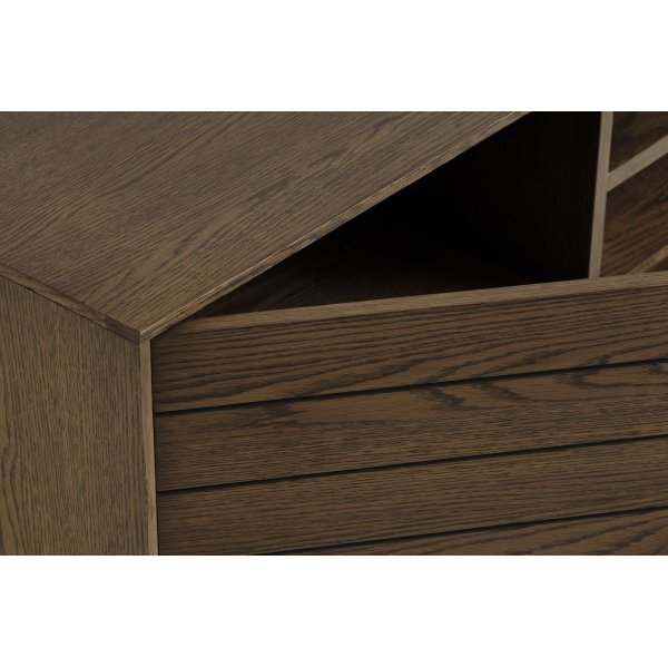 Meuble TV Inez en chêne huilé marron - Largeur 120 cm Meuble TV Inez en chêne huilé marron - Largeur 120 cm